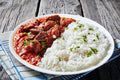 Plain Rice with Freda's Spicy Tomato Sauce