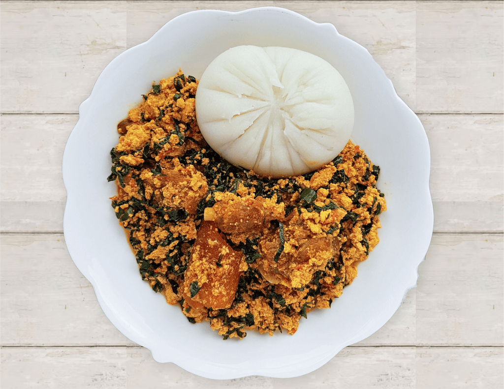 Egusi Soup with Pounded Yam