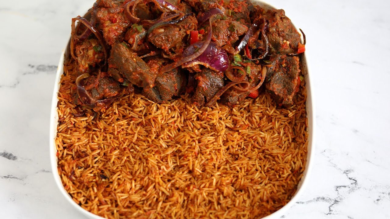 Jollof Rice with Goat Meat