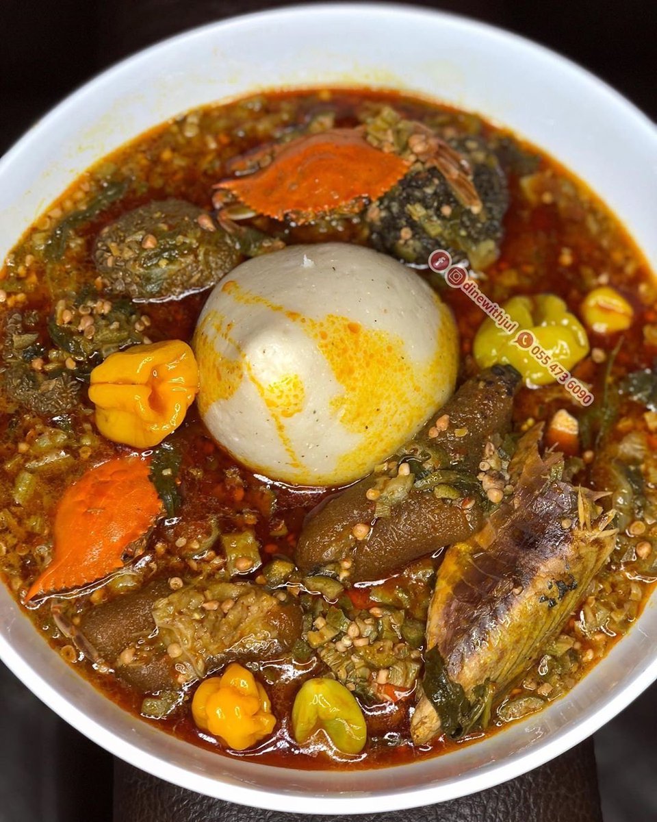Banku with Okra Stew
