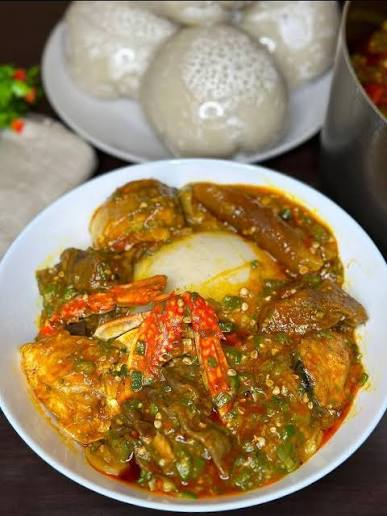 Banku with Okra Stew