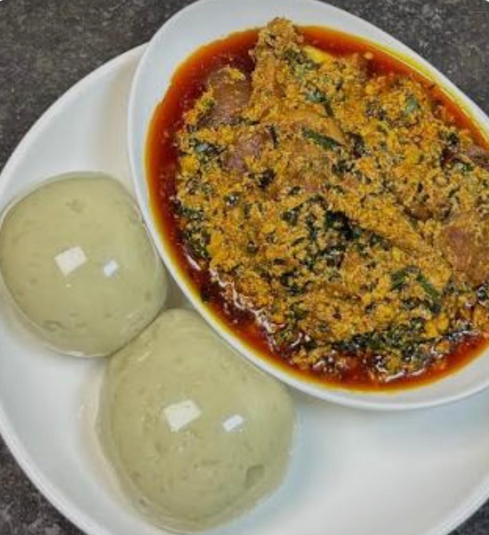 Egusi Soup with Pounded Yam